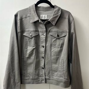 Market & Spruce Sterling Grey Denim Jacket size 1X NWT Stitch Fix Gray Jean NWT